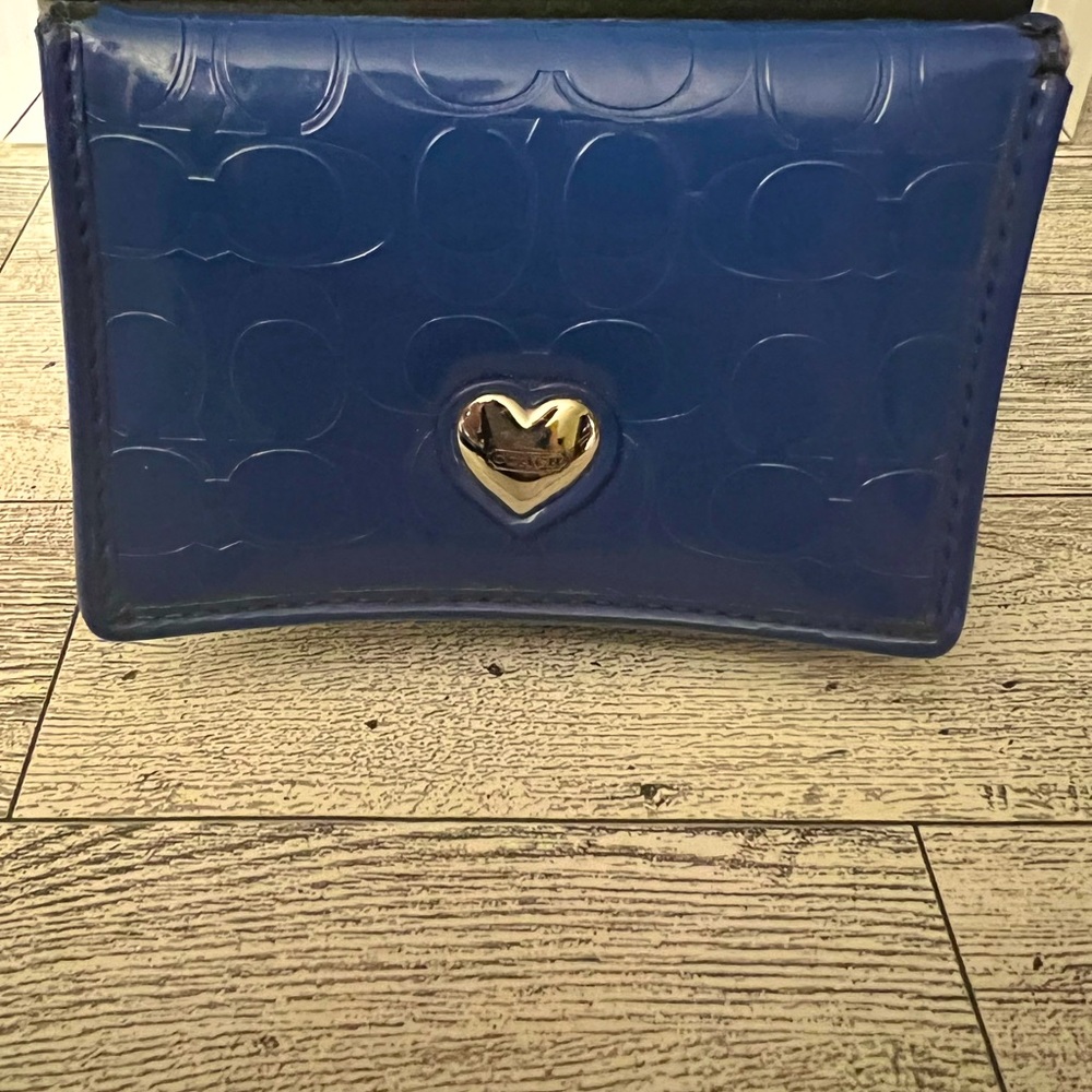 Blue coach wallet , used